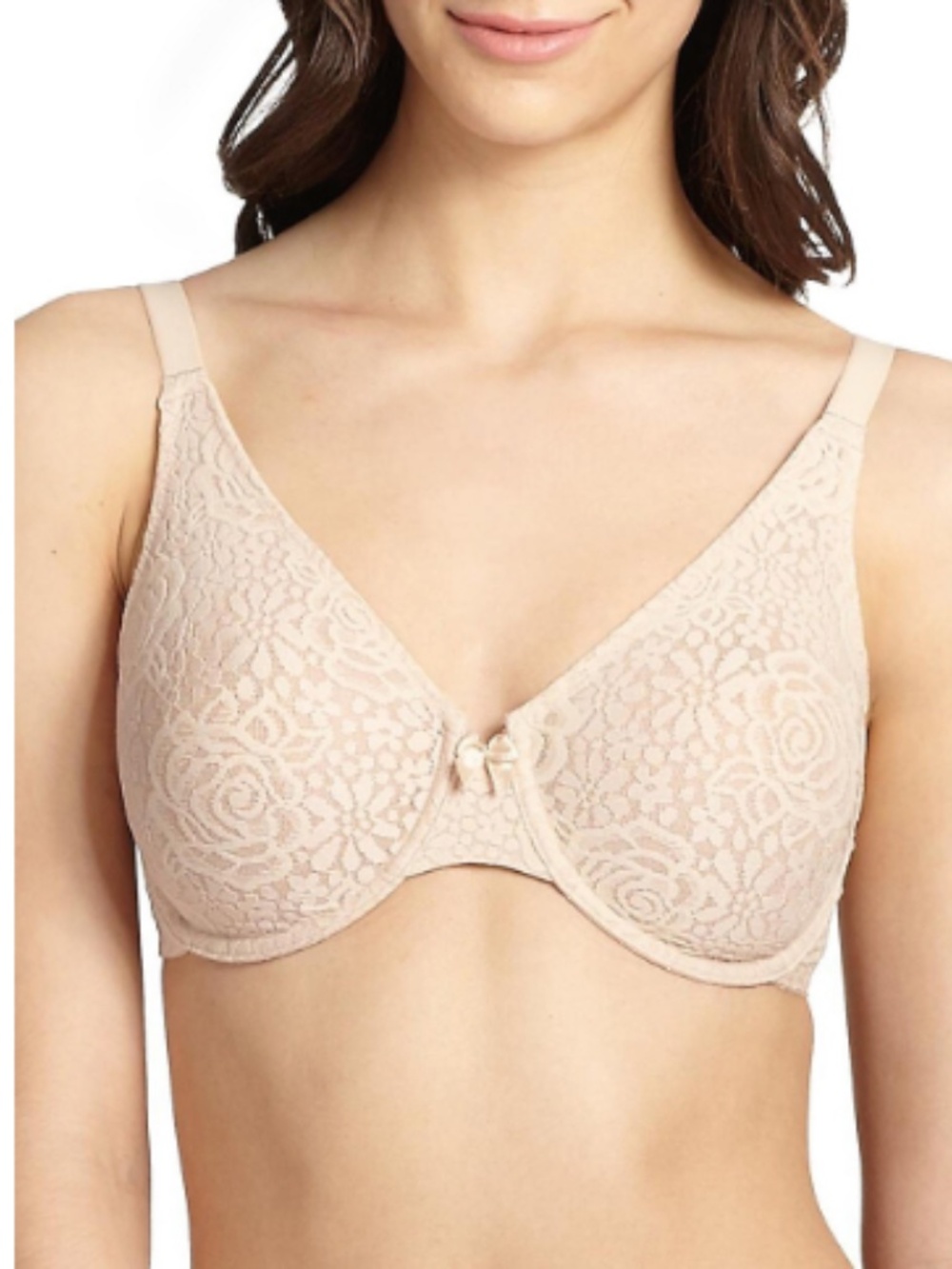 Wacoal Women's Halo Lace Underwire Bra, 851205 Nude Size 38B 11778